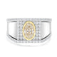 1.02ct Yellow Diamond Ring with 0.71ct Diamonds set in 14K Two Tone