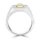 1.02ct Yellow Diamond Ring with 0.71ct Diamonds set in 14K Two Tone