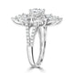 1.01ct Diamond Rings with 1.42tct Diamond set in 18K White Gold