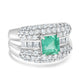 1.21ct Emerald Ring with 1.46tct Diamonds set in Platinum 900