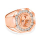 4.58ct Morganite Ring with 1.88ct Diamonds set in 14K Rose Gold