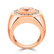 4.58ct Morganite Ring with 1.88ct Diamonds set in 14K Rose Gold