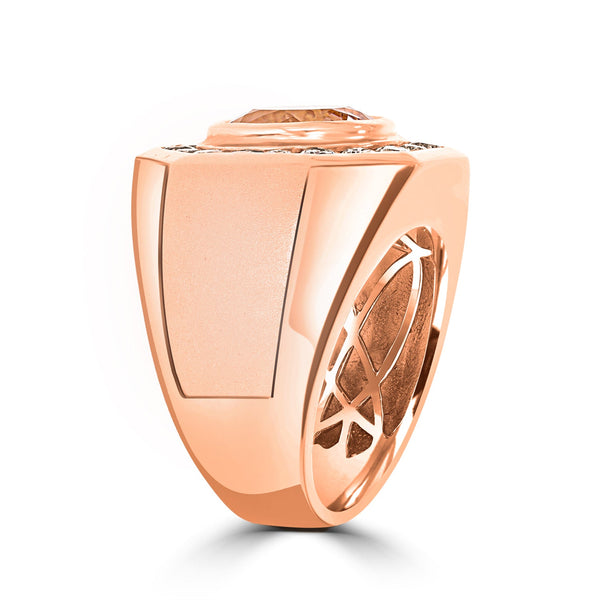 4.58ct Morganite Ring with 1.88ct Diamonds set in 14K Rose Gold