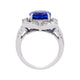 7.24Ct Tanzanite And 0.86Tct Diamond Set 14Kt White Gold Trident Band