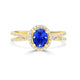 0.99ct SApphire Ring with 0.34tct Diamonds set in 14K Yellow Gold