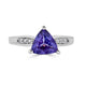 1.81ct Tanzanite ring with 0.07tct diamonds set in1 4K white gold