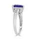 1.81ct Tanzanite ring with 0.07tct diamonds set in1 4K white gold