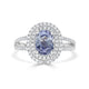 1.88ct Sapphire Rings with 0.44tct diamonds set in 18KT white gold