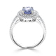 1.88ct Sapphire Rings with 0.44tct diamonds set in 18KT white gold