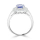 1.57 Tanzanite Rings with 0.35tct Diamond set in 14K White Gold