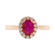 0.76ct Ruby Ring With 0.20tct Diamonds Set In 14k Yellow Gold