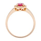 0.76ct Ruby Ring With 0.20tct Diamonds Set In 14k Yellow Gold