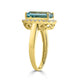 3.31ct Aquamarine ring with 0.32tct diamonds set in 14K yellow gold