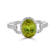 2.54ct Sphene ring with 0.27tct diamonds set in 14K white gold