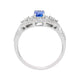 0.59ct Tanzanite ring with 0.43ct diamonds set in 14K white gold