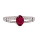 0.73Ct Ruby Ring With 0.13Ct Diamonds In 14K White Gold