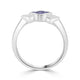 0.5 Sapphire Rings with 0.05tct Diamond set in 14K White Gold