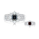 0.89ct Alexandrite Rings With 1.46tct Diamonds Set In Platinum 900 Platinum