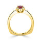 0.52Ct Ruby Ring With 0.09Tct Diamonds Set In 14K Yellow Gold