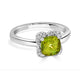 1.80ct Sphene ring with 0.10tct diamonds set in 14K white gold