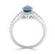 1.43ct Sapphire Rings with 0.40tct diamonds set in 14KT white gold