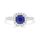 1.21Ct Sapphire Ring With 0.45Tct Diamonds Set In 14K White Gold