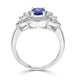 1.11ct Tanzanite ring with 0.35tct diamonds set in 14K white gold