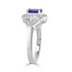 1.11ct Tanzanite ring with 0.35tct diamonds set in 14K white gold