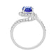 1.26ct Tanzanite ring with 0.67ct diamonds set in 14K white gold