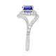 1.26ct Tanzanite ring with 0.67ct diamonds set in 14K white gold