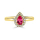 0.50ct Spinel ring with 0.14tct diamonds set in 14K yellow gold