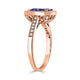 1.50ct Tanzanite ring with 0.36tct diamonds set in 14kt rose gold