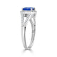 1.22ct Sapphire Ring with 0.19tct Diamonds set in 14K White Gold