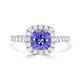 1.40Ct Tanzanite Ring With 0.36Tct Diamonds Set In 14K White Gold