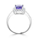 1.40Ct Tanzanite Ring With 0.36Tct Diamonds Set In 14K White Gold