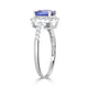 1.40Ct Tanzanite Ring With 0.36Tct Diamonds Set In 14K White Gold