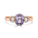 1.56ct Sapphire Rings with 0.20tct diamonds set in 14KT rose gold