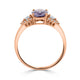 1.56ct Sapphire Rings with 0.20tct diamonds set in 14KT rose gold