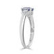 1.16ct Sapphire Rings with 0.18tct diamonds set in 18KT white gold