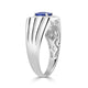 1.03ct SApphire Ring with 0.21tct Diamonds set in 14K White Gold