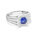 1.03ct SApphire Ring with 0.21tct Diamonds set in 14K White Gold