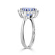 2.69ct Tanzanite Ring With 0.37tct Diamonds Set In 18K White Gold