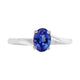 1.15ct Tanzanite Ring Set In 14kt White Gold