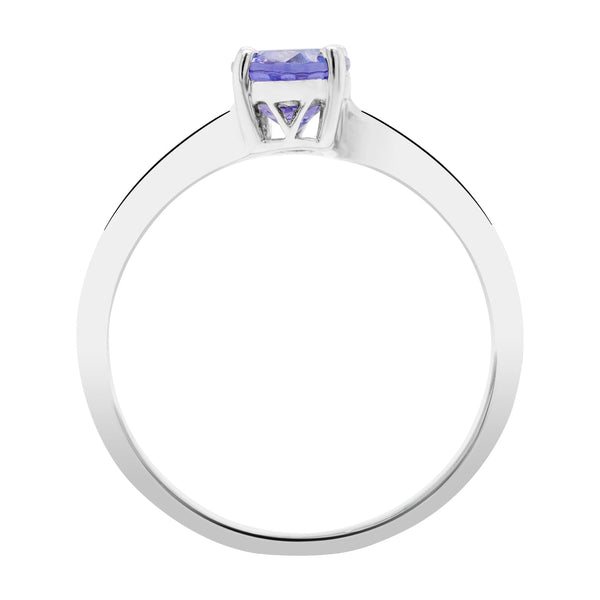 1.15ct Tanzanite Ring Set In 14kt White Gold