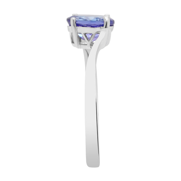 1.15ct Tanzanite Ring Set In 14kt White Gold