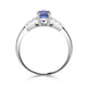 1.2ct Sapphire Ring with 0.19tct Diamonds set in 14K White Gold