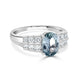 1.52ct Sapphire Rings with 0.33tct diamonds set in 14KT white gold