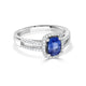 1.05ct Sapphire Ring with 0.21tct Diamonds set in 14K White Gold