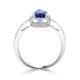 1.46ct Tanzanite Ring With 0.37Tct Diamonds Set In 14K White Gold