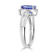 1.46ct Tanzanite Ring With 0.37Tct Diamonds Set In 14K White Gold